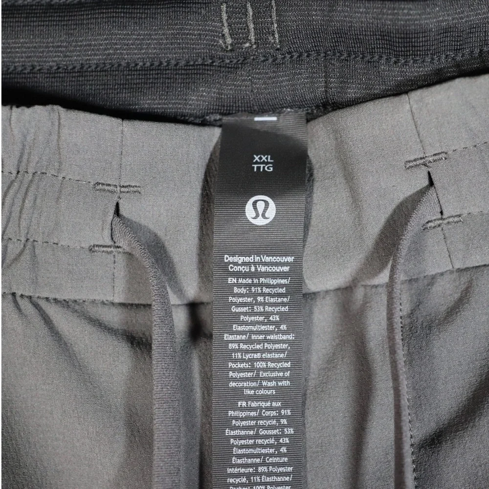 Lululemon Zeroed Joggers Mens XXL Gray Athletic Tapered Gym Activewear - Picture 10 of 10